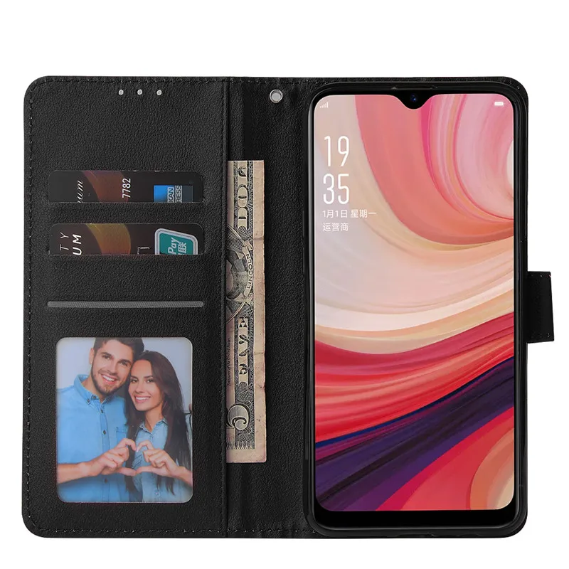 OPPO A12 レザーケース Coque OPPO A12 ケース na sFor OPPO A 12 CPH2083 CPH2077 カバークラシックスタイルフリップ財布電話ケース Etui