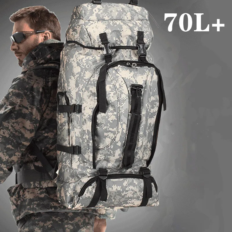 

Large Capacity Bag Mountaineering Waterproof Backpack Military al Hiking Durable Camouflage Outdoor Travel Camp Rucksack