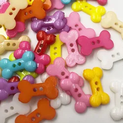 50/100pcs Della Miscela ossa di Cane di Plastica del capretto Bottoni Mestiere di Cucito 2 Fori PT111