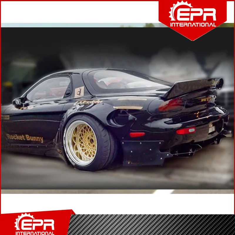 For RX7 FD ROB Style Glass Fiber Wide Rear Fenders Trim RX7 Racing Part Body Kit FRP ROB Overfender RX7 Accessories