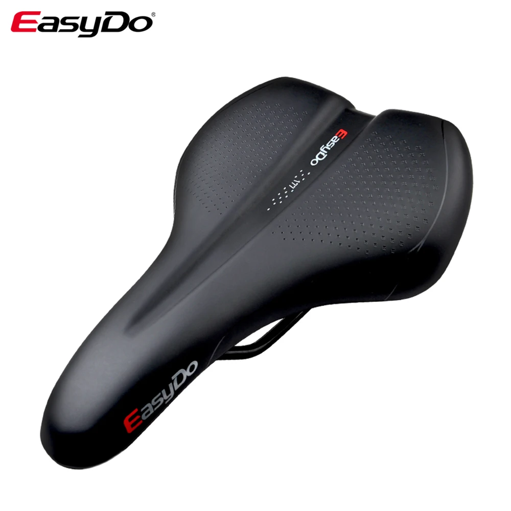 

EasyDo Silica Gel Reflective Shock Absorbing Hollow Bicycle Ergonomics Saddle PVC Fabric Soft Mtb Cycling Mountain Bike Seat