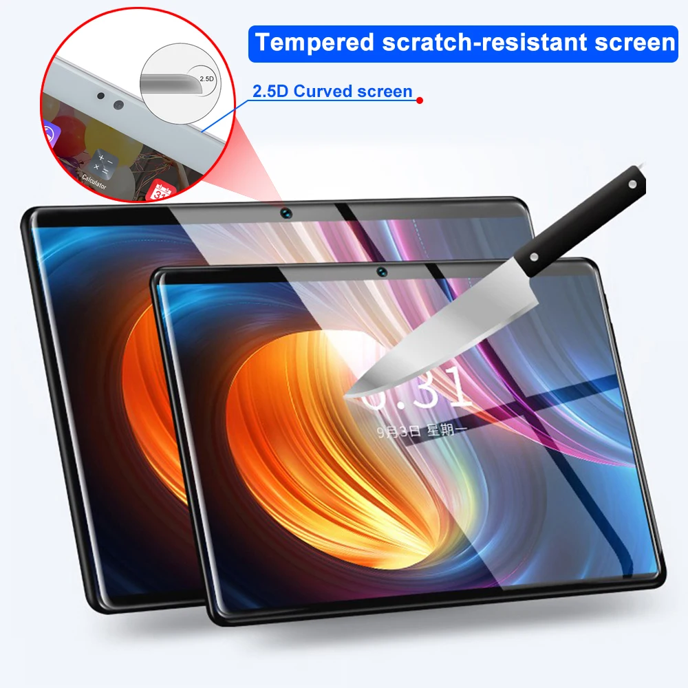 S119 Free Gift 64GB Card 10 Inch Tablet MID PC Global Bluetooth 3G Wifi Phablet Android 9.0 MTK Core  2.5D Tablet CE Band 32GB