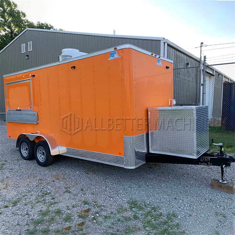 

Allbetter Street Pizza Trailer Mobile Kitchen Bar Gelato Carts CE Concession Donut Hotdog Shop Snack Food Trailer Fully Equipped