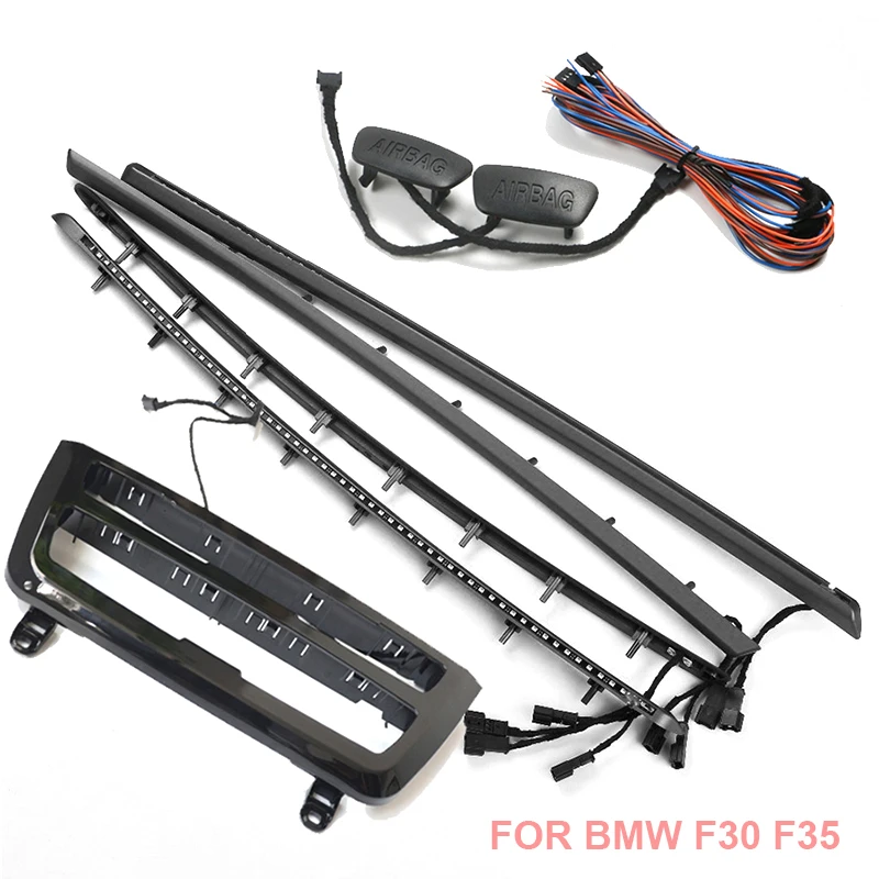 2 Lighting Colors only For Bmw F30 F31 F35 Center Console Ac Panel Light + B-Pillar Side Light + Door Panel Light Strip Light