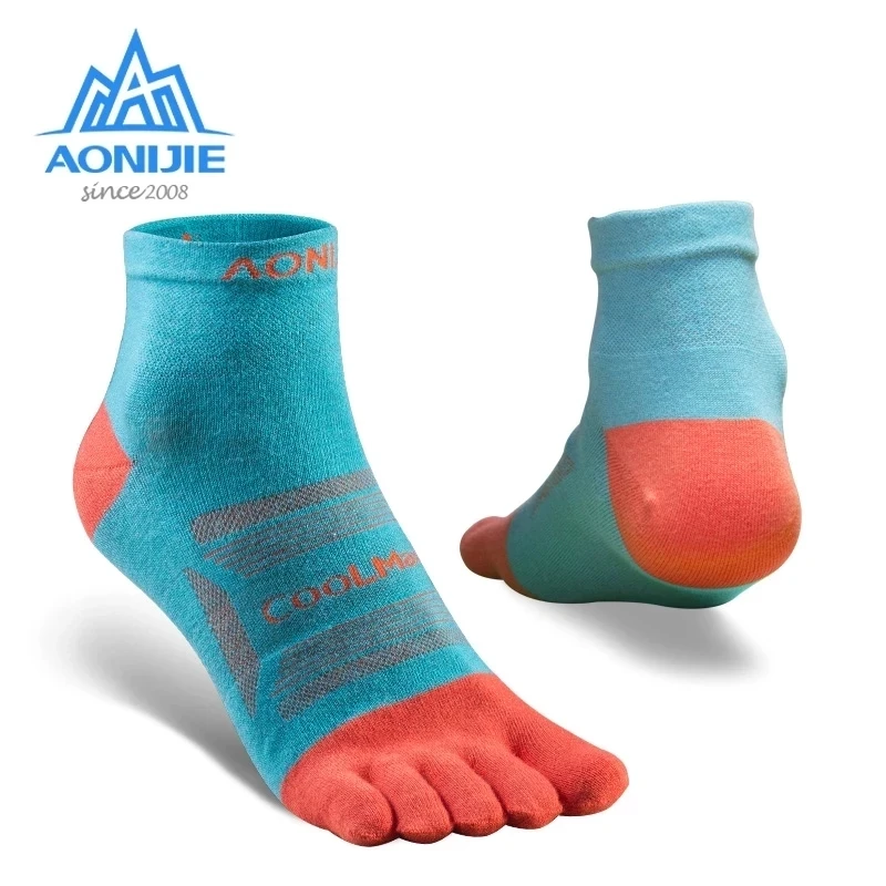 AONIJIE 3 Pairs Running Toe Socks Men Women Breathable Five Fingers Sneaker Socks For Outdoor Sport Trail Run Cycling Yoga E4802