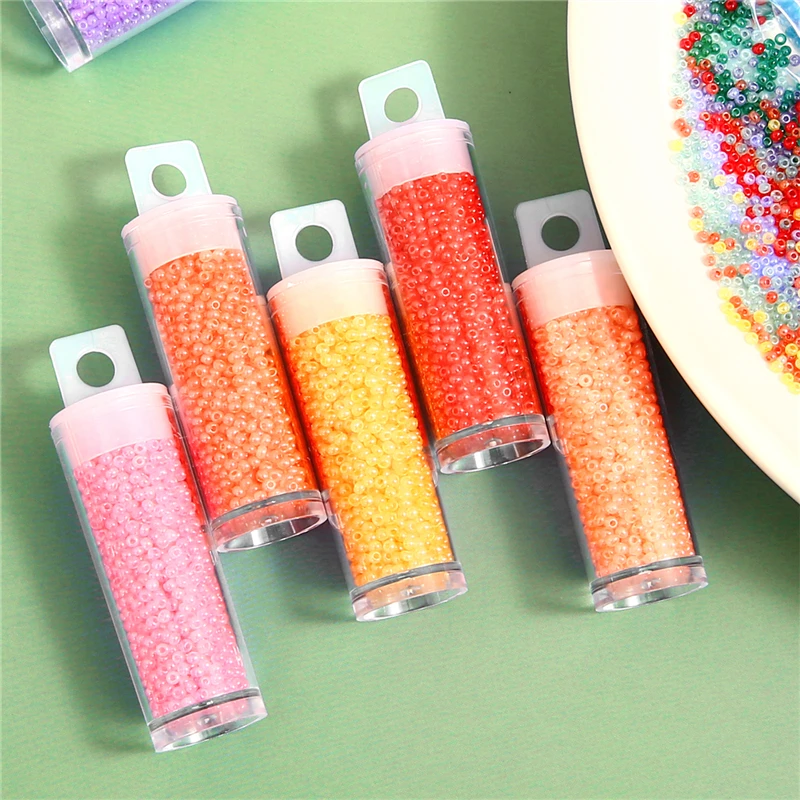 

1500 шт./коробка, Крошечные стеклянные бусины 2 мм, 21 цвет