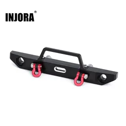 INJORA 58*15mm Paraurti Anteriore In Metallo con Gancio per 1/24 RC Crawler Auto Axial SCX24 90081 Parti di Aggiornamento