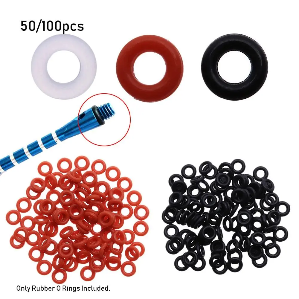 50/100Pcs/Set Hunting Rubber O Ring Gasket Grip Washer Grommets Stems/Flights Darts Arrow Tips Broadhead Replace Accessories