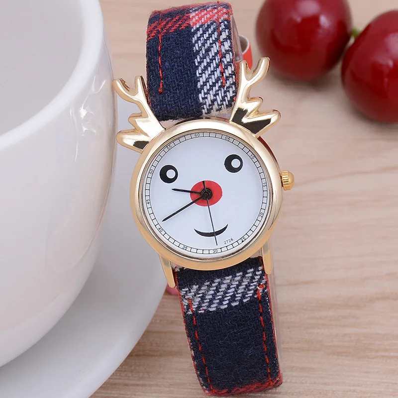 UTHAI CQ68 Kids Quartz watches for child boys girls cartoon Lucky Deer Alloy stainless steel PU NEW 2020