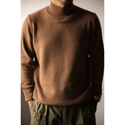 MY-0011 RedTornado Super Top Quality Heavy Thick Mans Big Cozy Flexible 100% Merino Wool Warm Pullover