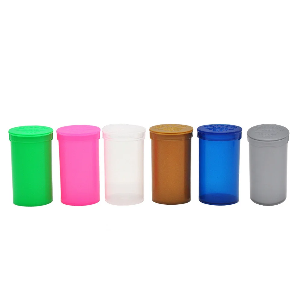 Color Random 3pcs 19 Dram Containers Airtight Storage Case Empty Squeeze Pop  Bottle-Vial Medical Herb Pill Box Herb/Spice