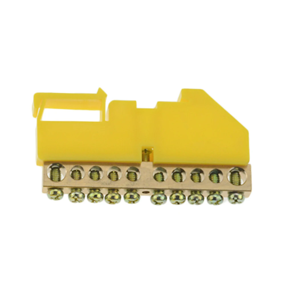 1pcs distribution box rail terminal block Flame retardant plastic wire arc terminal block Connector terminal 6 8 10 12 hole