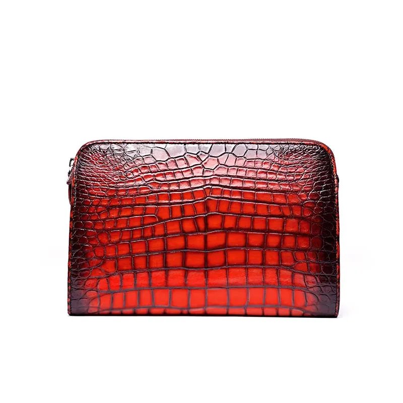 

ouluoer new manual Brush color crocodile bag male large capacity men clutch bags leisure fashion high-grade Men bags