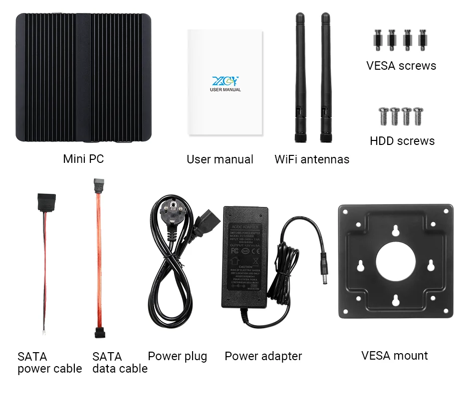 Imagem -06 - Mini pc Embedded Computer Intel Celeron J1900 Suporta Windows 10 Linux Gigabit Ethernet Wifi Hdmi Vga Display