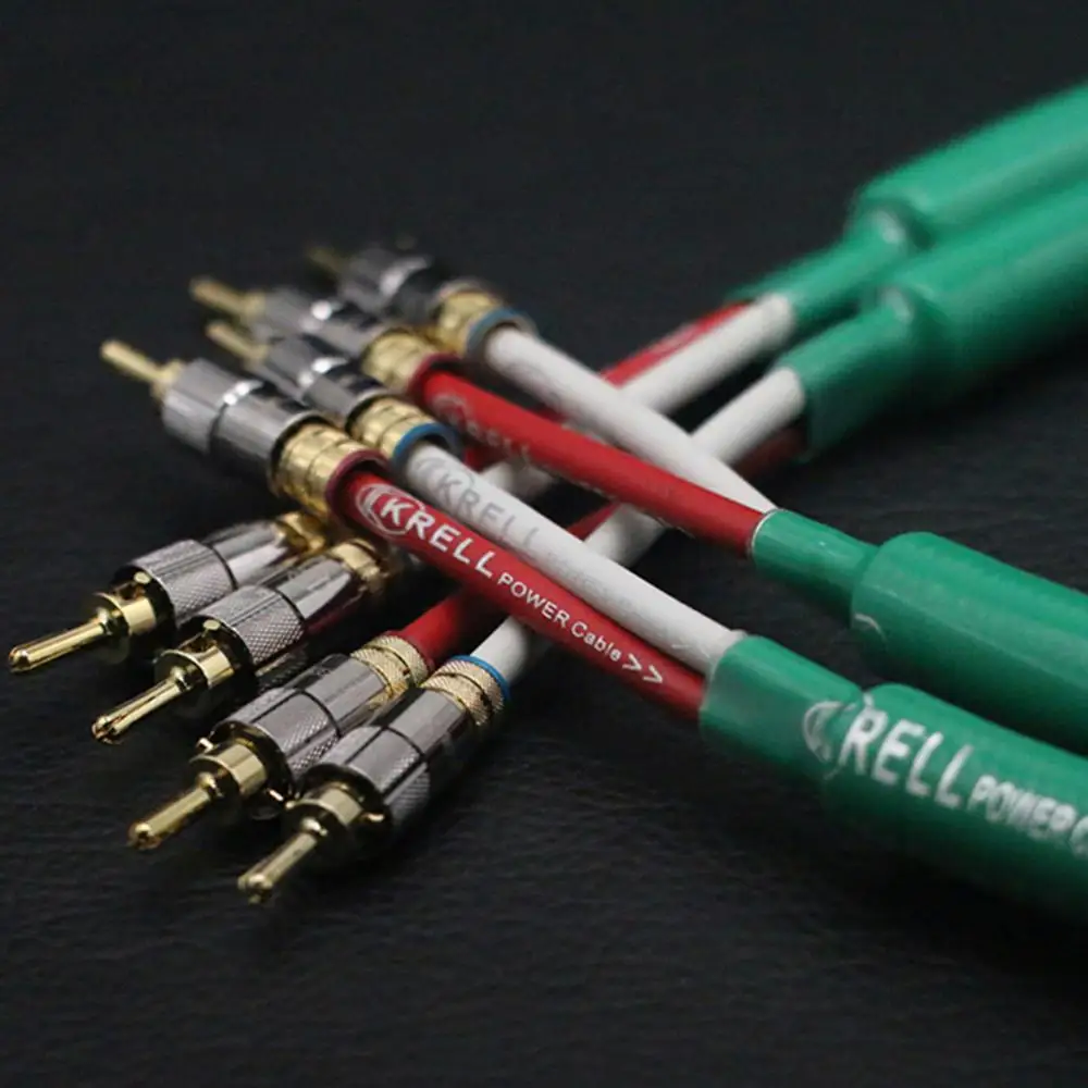 HiFi Speaker Audio Cable Golden Plated Banana Plug Cable Audiophile OFC &silver Krell Amplifier Speakon Wire Cables