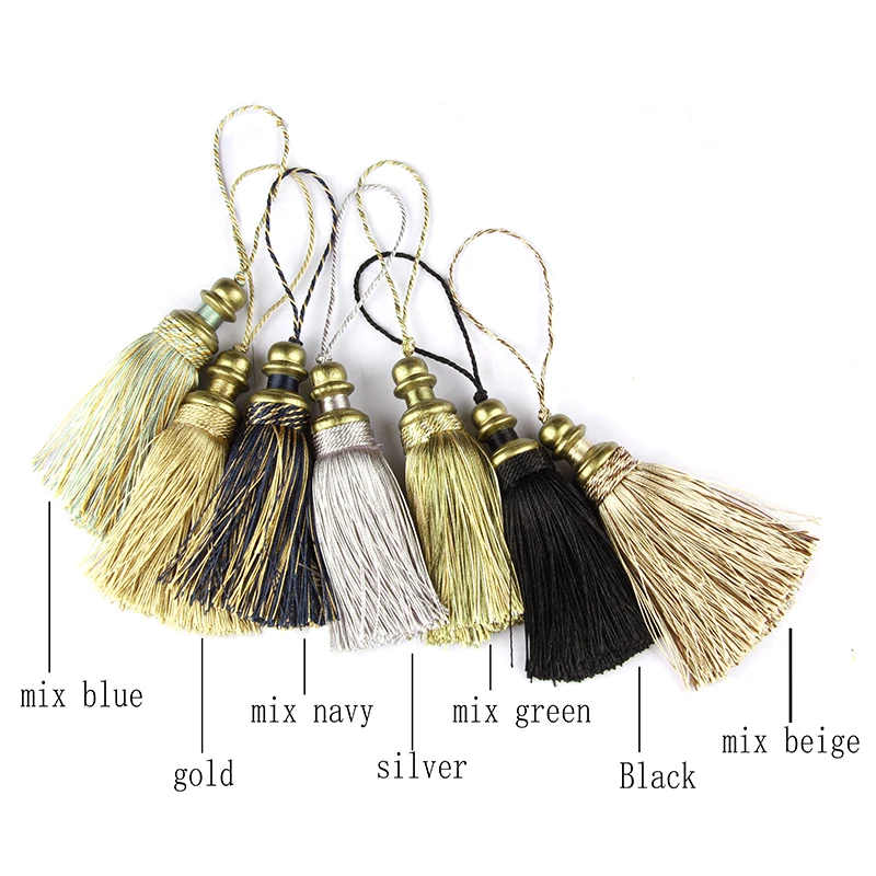 BEL AVENIR 1Pc Tassel Hanging Pendant Home Decor Handmade Hanging Ball Tassels Fringe Curtain Accessories Elegant Spike