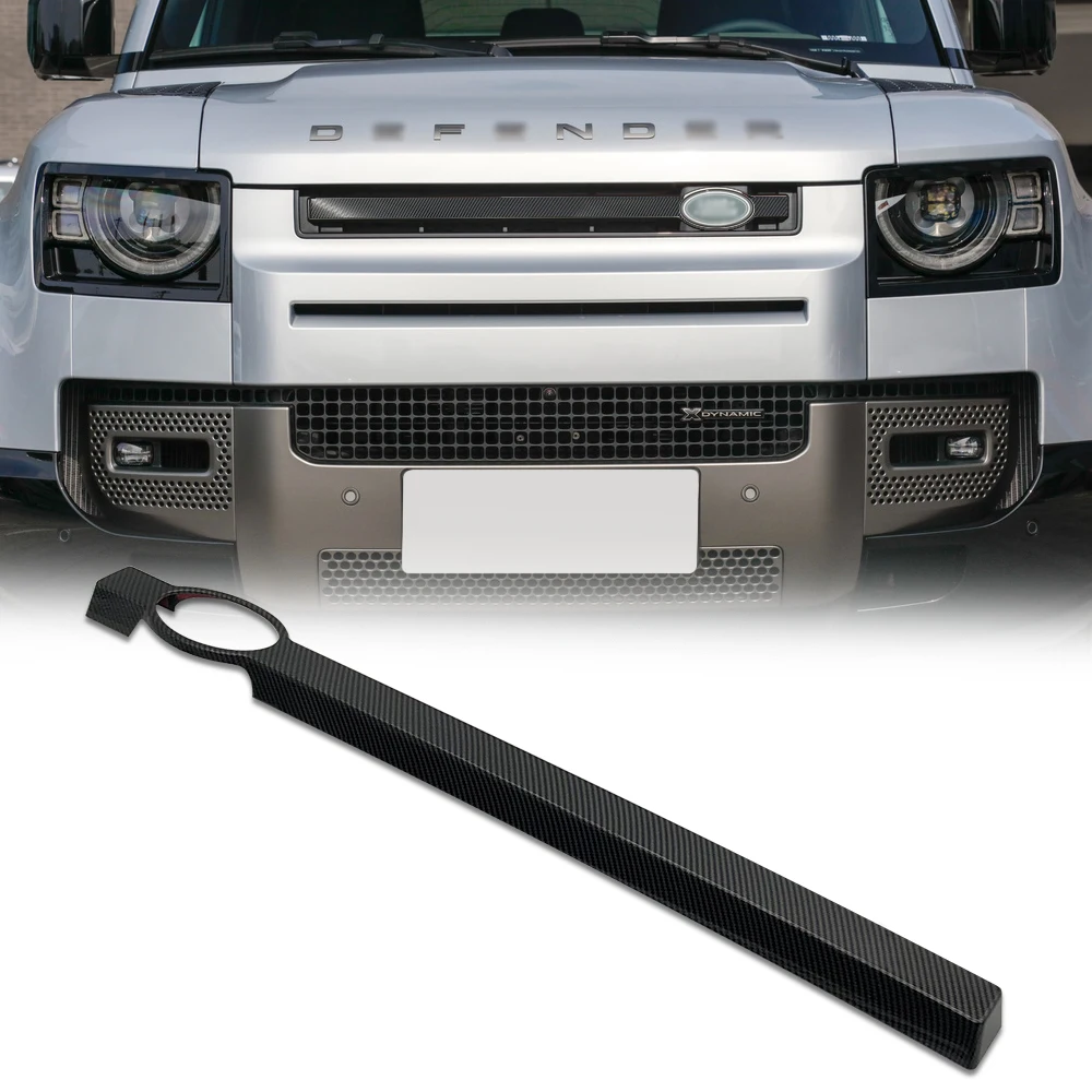 

For Land rover Defender 110 90 2020-21-22 Accessories Car front grill brand strips cover trim Diablo Obsidian styling Protection