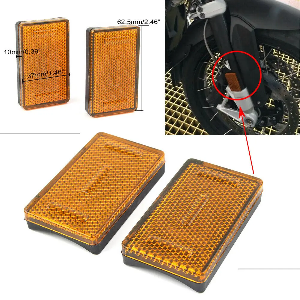2 sztuk motocykl przedni widelec nogi odblaski pokrywa dla BMW K1200RS K1200GT R1200RT R1200GS R1200R czerwony/bursztynowy akcesoria ostrzegawcze