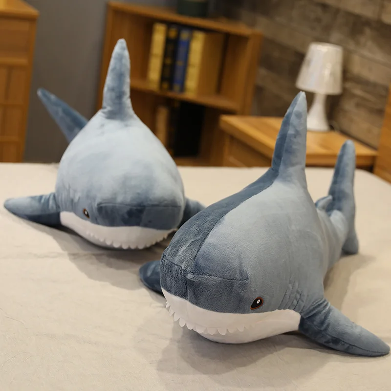 45/60/80 cm Nette Hai Plüsch Spielzeug Weiche Angefüllte Speelgoed Tier Lesen Kissen für Geburtstag Geschenke Kissen puppe Geschenk – Detail 17