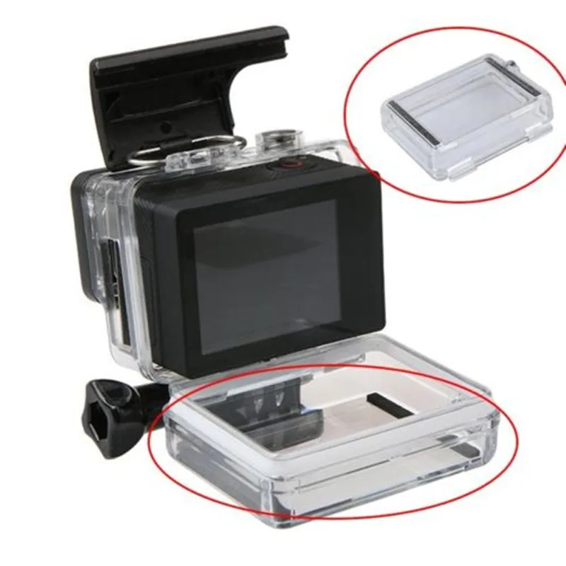 for Gopro Accessories LCD Display Screen Bacpac Battery Waterproof Housing Case Backdoor Cover For GoPro Hero 4 3+ 3 2 Housing