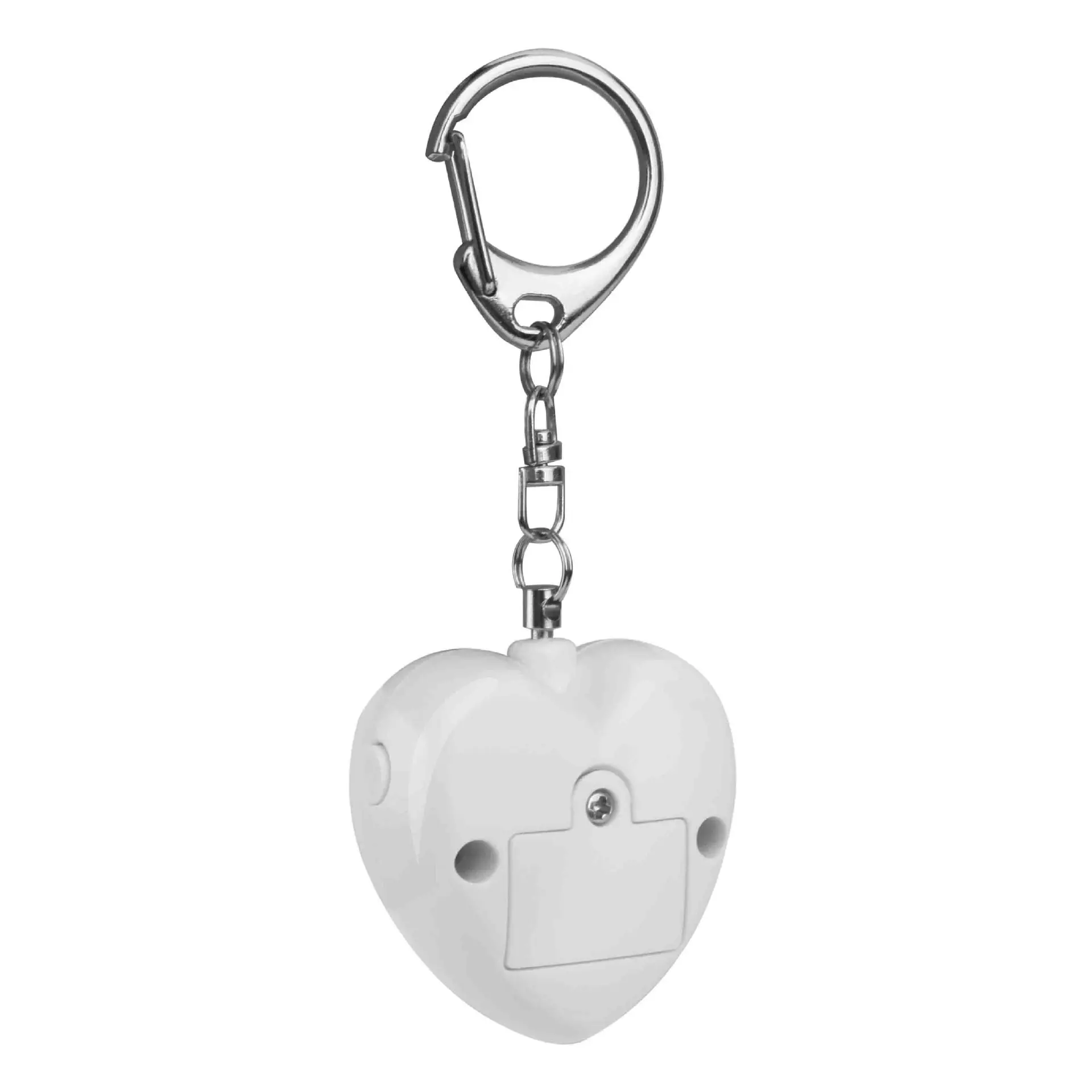 Portable Mini Heart-shaped Alarm Keychain Child and Elder SOS Tracker Self-Defense 130db LED Light Safety Key Chain