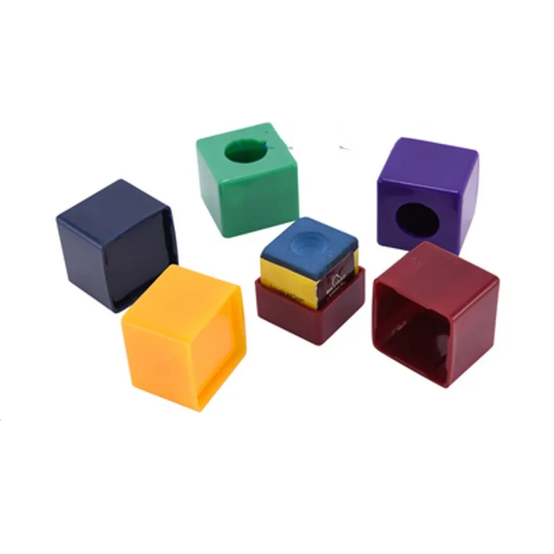 

Billiard chalk holder Multi-color billiards cue accessories Pool & Snooker chalk box 5 pcs /lot- mix Colors