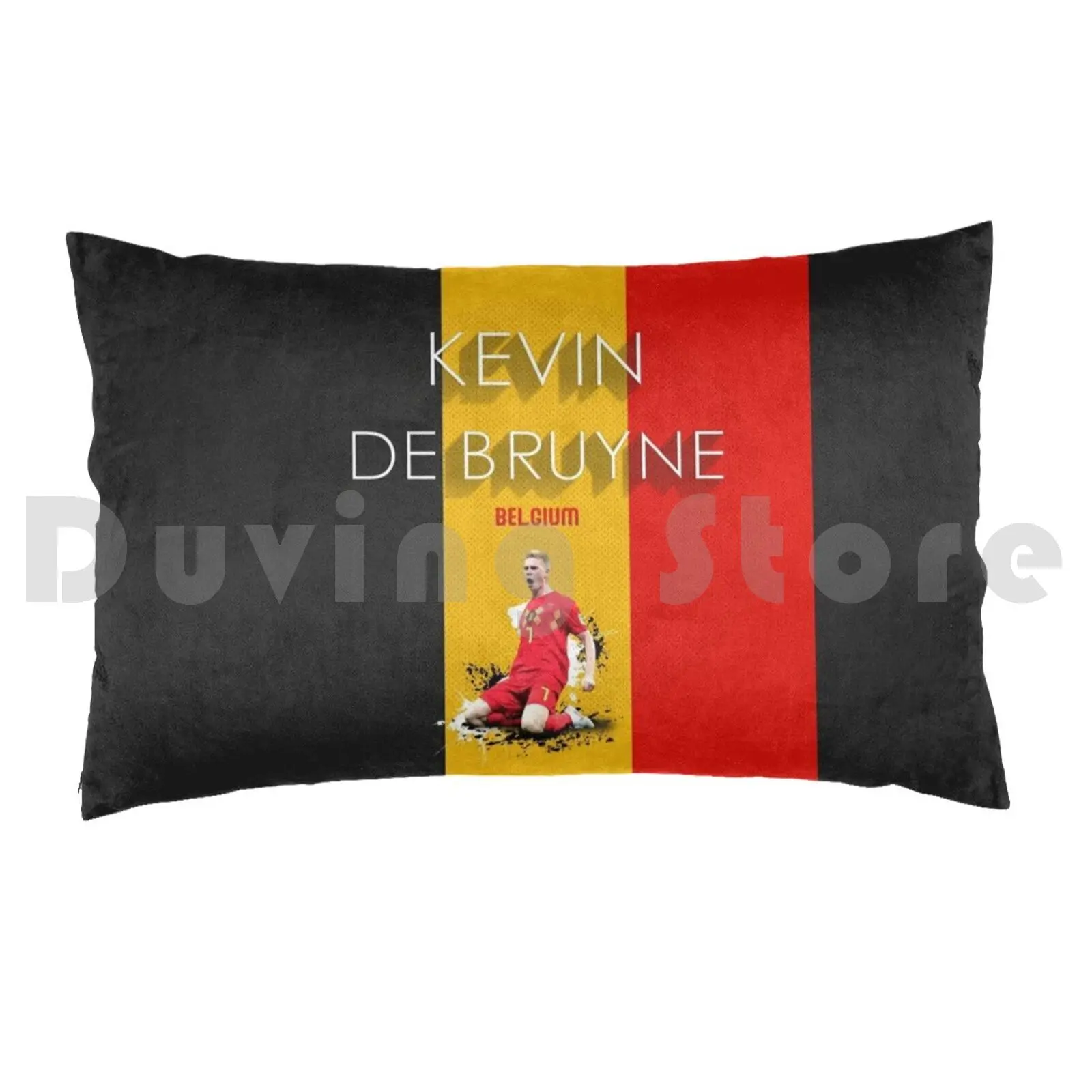 Kdb , King Of Belgium Pillow Case Printed 50x75 Kdb Belgium Soccer Vintage Heather Hazard 2018