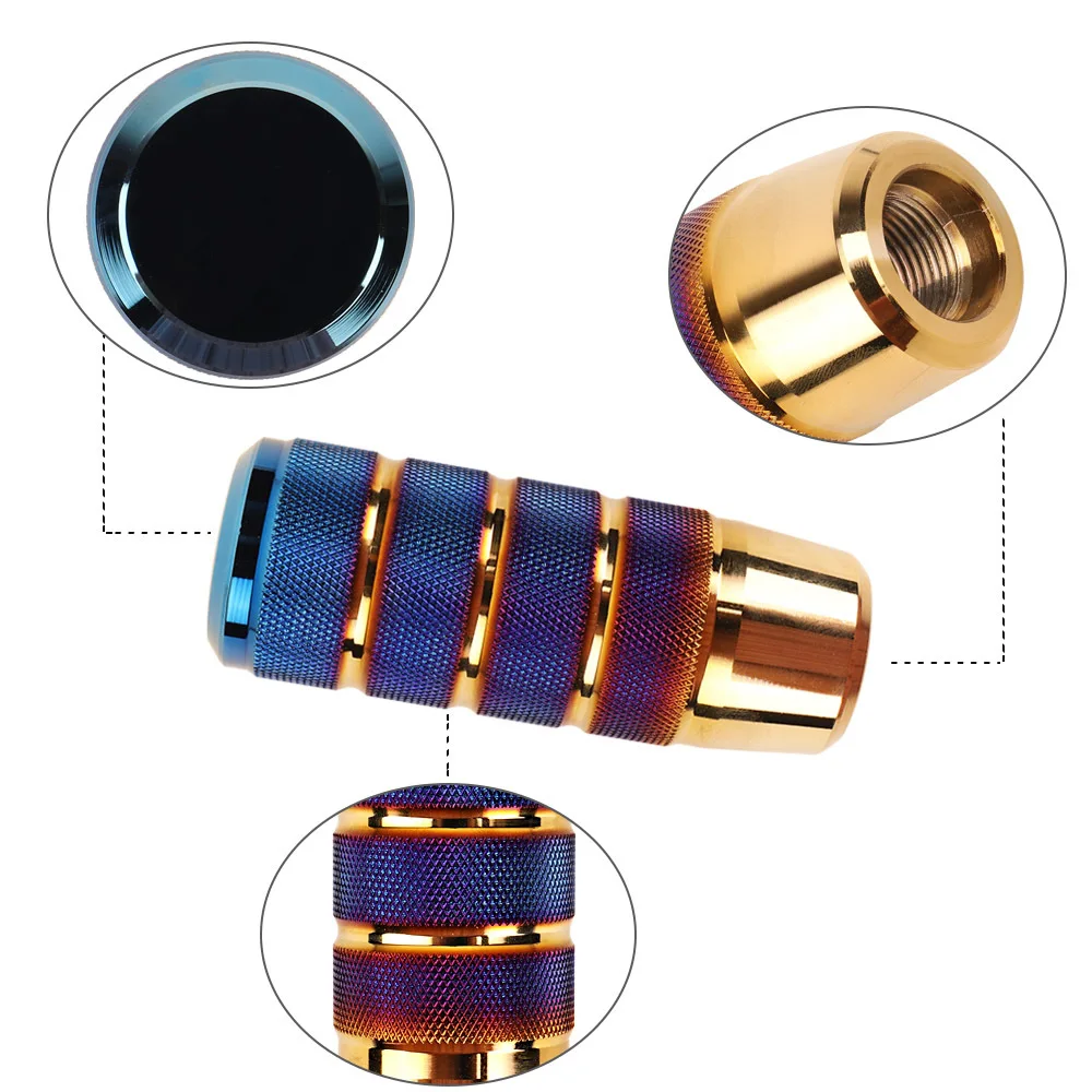 

Universal Car Blue Color Knob AT MT Aluminum Manual Gear Shift Knob Shifter Lever Knobs