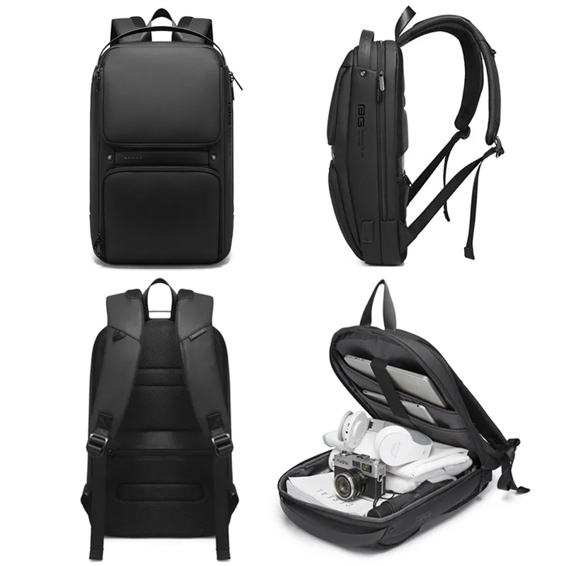 BANGE Original Unique Design Multi-Layer Space Business Backpacks Men Teenage USB External Charge 15.6 Laptop Traval Backpack