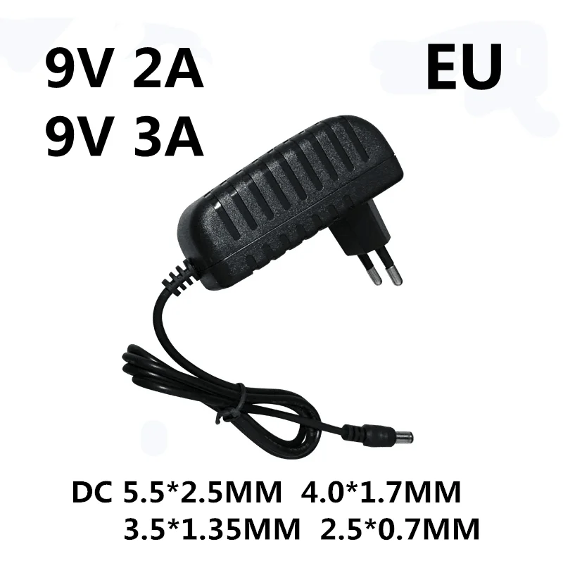 1 sztuk AC/Adapter DC DC 9 V 1A 2A 3A AC 100-240V konwerter zasilacz 9 V Volt 1000MA ładowarka zasilacz ue wtyczka