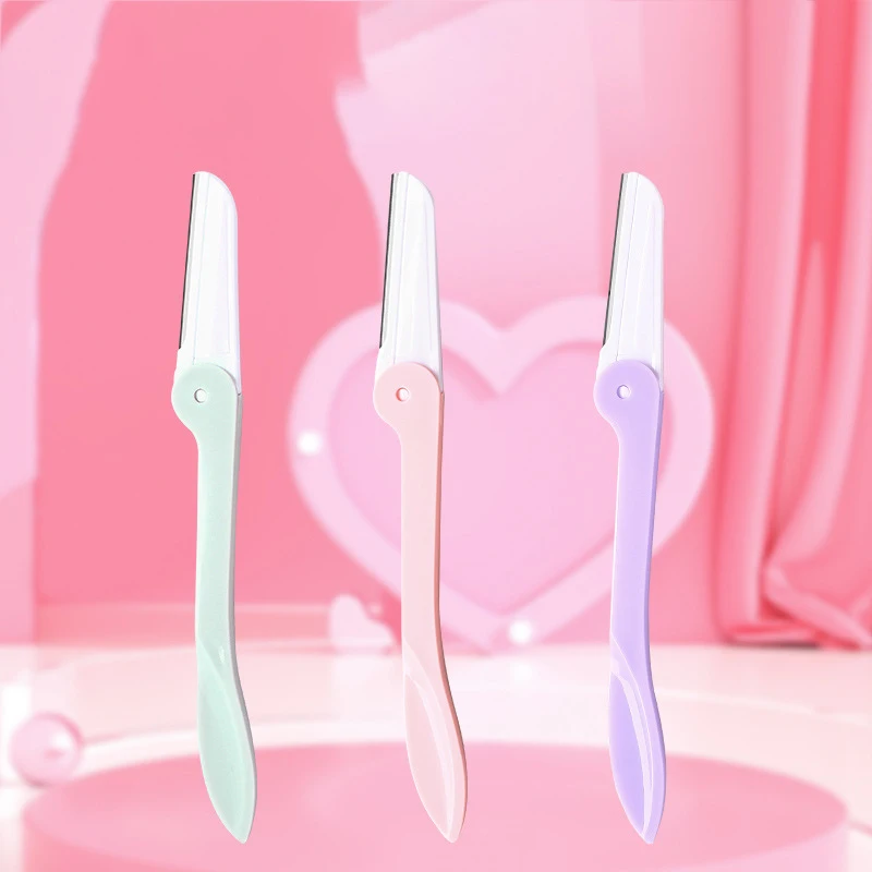 3Pcs/Set Women\'s Razors Makeup Facial Eyebrow Lip Razor Hair Remover Sharp Stainless Steel Cutting Knife Safety Razor