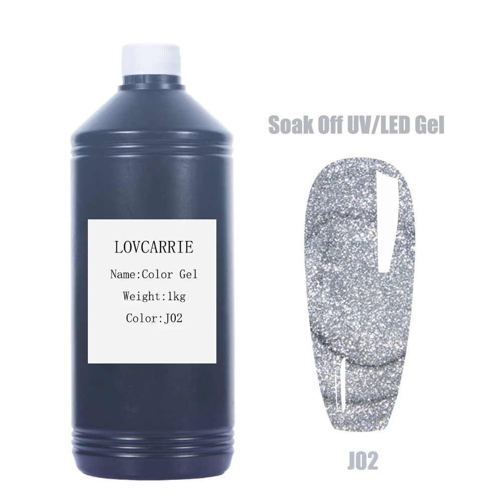 Lovcarrie-ジェルネイルポリッシュuv,1000g,バルク,高品質,黒と白,卸売,ジェラック,サロン用