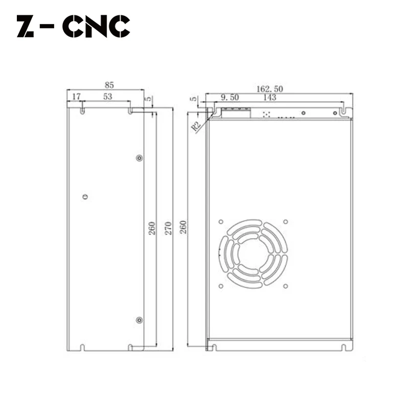 Z-CNC CO2 레이저 전원 공급 장치, Laserpwr HY 블루 케이스, PSU 교체 MYJG-100 Reci 전원 공급 장치, DY13 80-100W