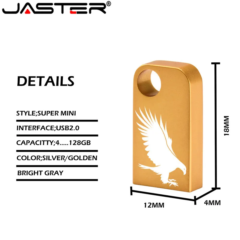 

JASTER мини металлический высокоскоростной USB флеш-накопитель 4 ГБ 16 ГБ 32 ГБ 64 Гб Водонепроницаемый флеш-накопитель usb подарок на свадьбу 1 шт. бесплатный логотип