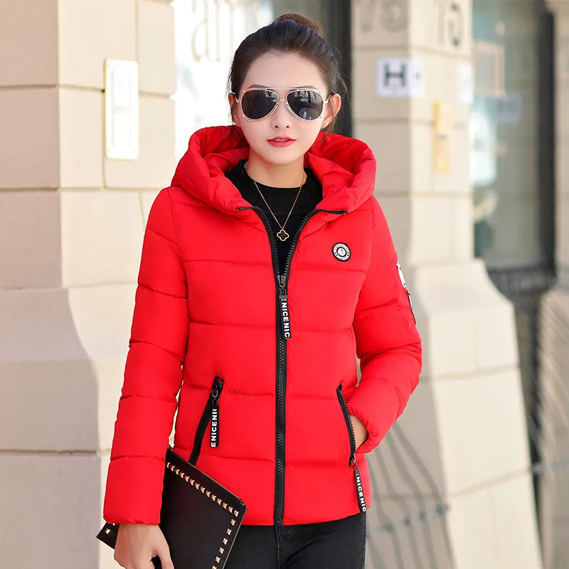 2025 新しい冬の女性のパーカーショートコート女性カジュアルフード付きジャケットダウン綿パッド入りコートアウター 5XL M224