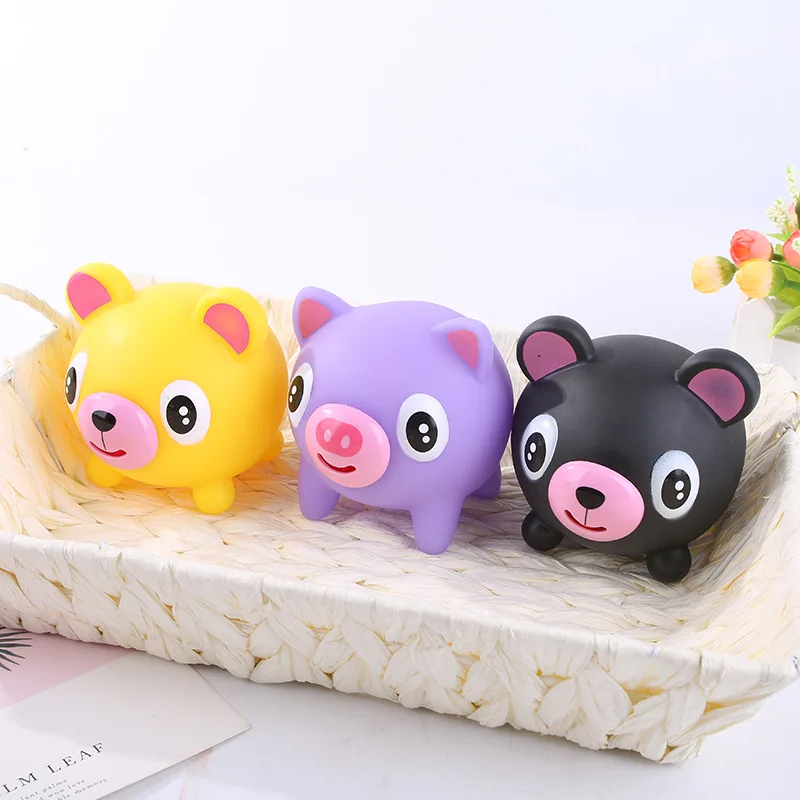 Cute Animal Squeeze Toys Tongue Screaming Toy Sticking Out Stress Reliever Toy PVC Vocal Talking Animal Soft ABS Stress Reliver