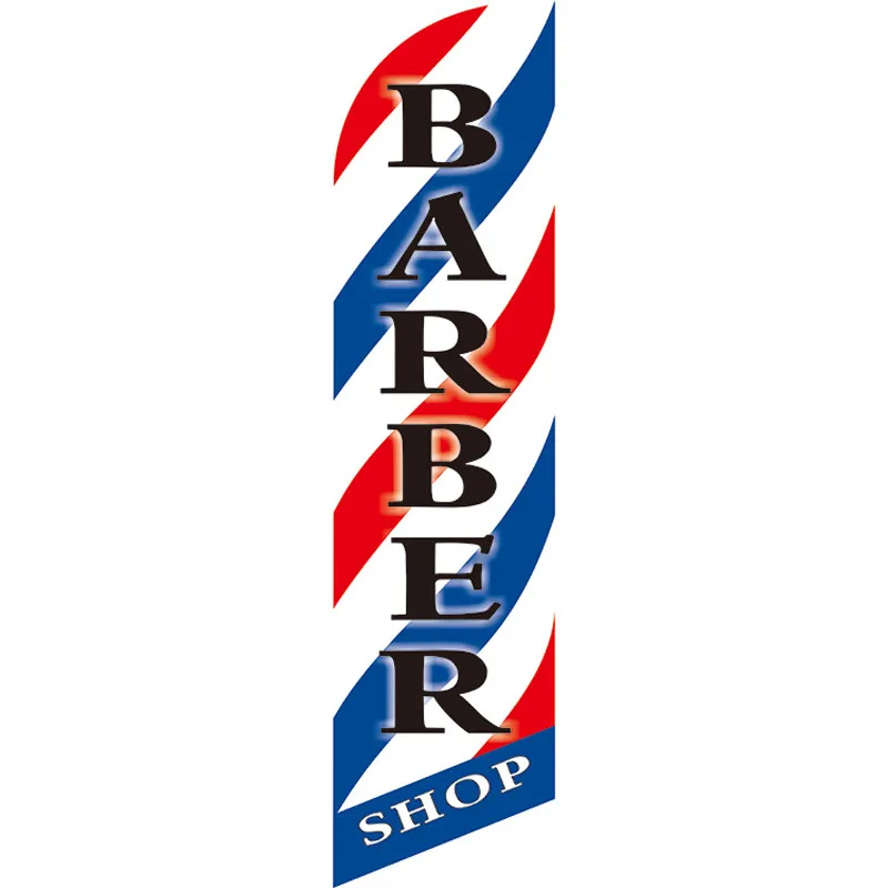 110g Knitted Polyester Outdoor Standing Advertising Beach Barber Shop Feather Flags Banners