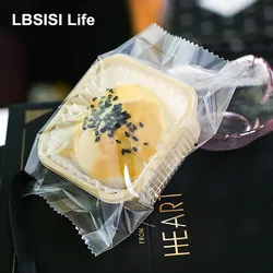 LBSISI Life-수제 쿠키 가방, 월병 포장, 사탕 비스킷, 달걀 노른자, 선명한 가방, 중추절 장식, 50 개