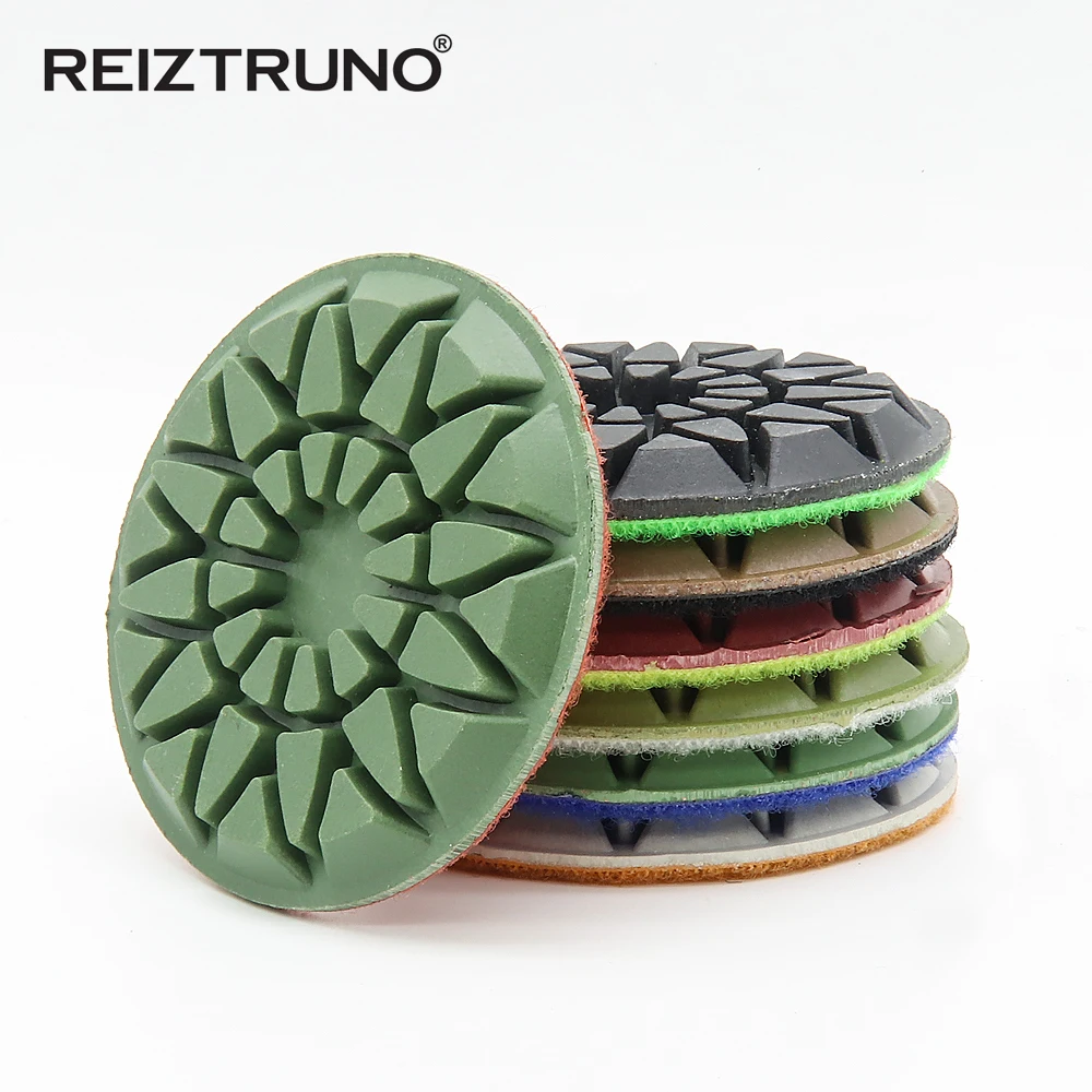 3ชิ้น3นิ้ว Sunflower ชั้นแผ่นขัดสำหรับคอนกรีต,เพชรบดสำหรับ Repairing และ Renovating คอนกรีต,ใช้เปียก