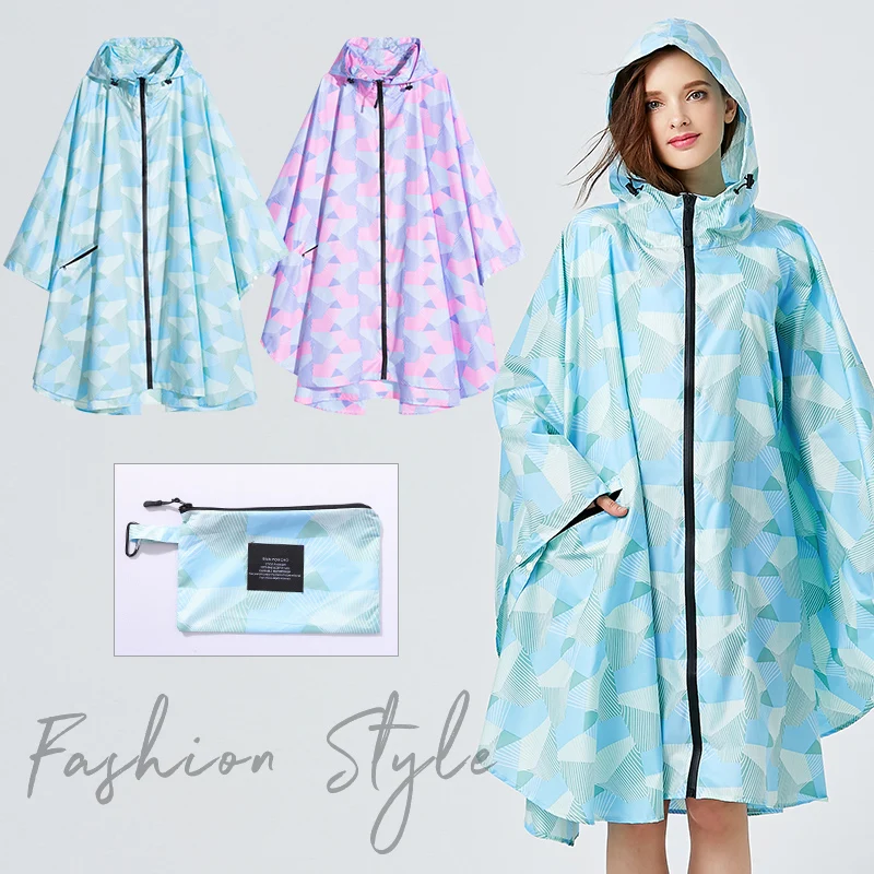 New Men Women Rain Coat Lightweight Poncho Fashion Colorful Waterproof Breathable Raincoat Adults Outdoor Windproof Cloak