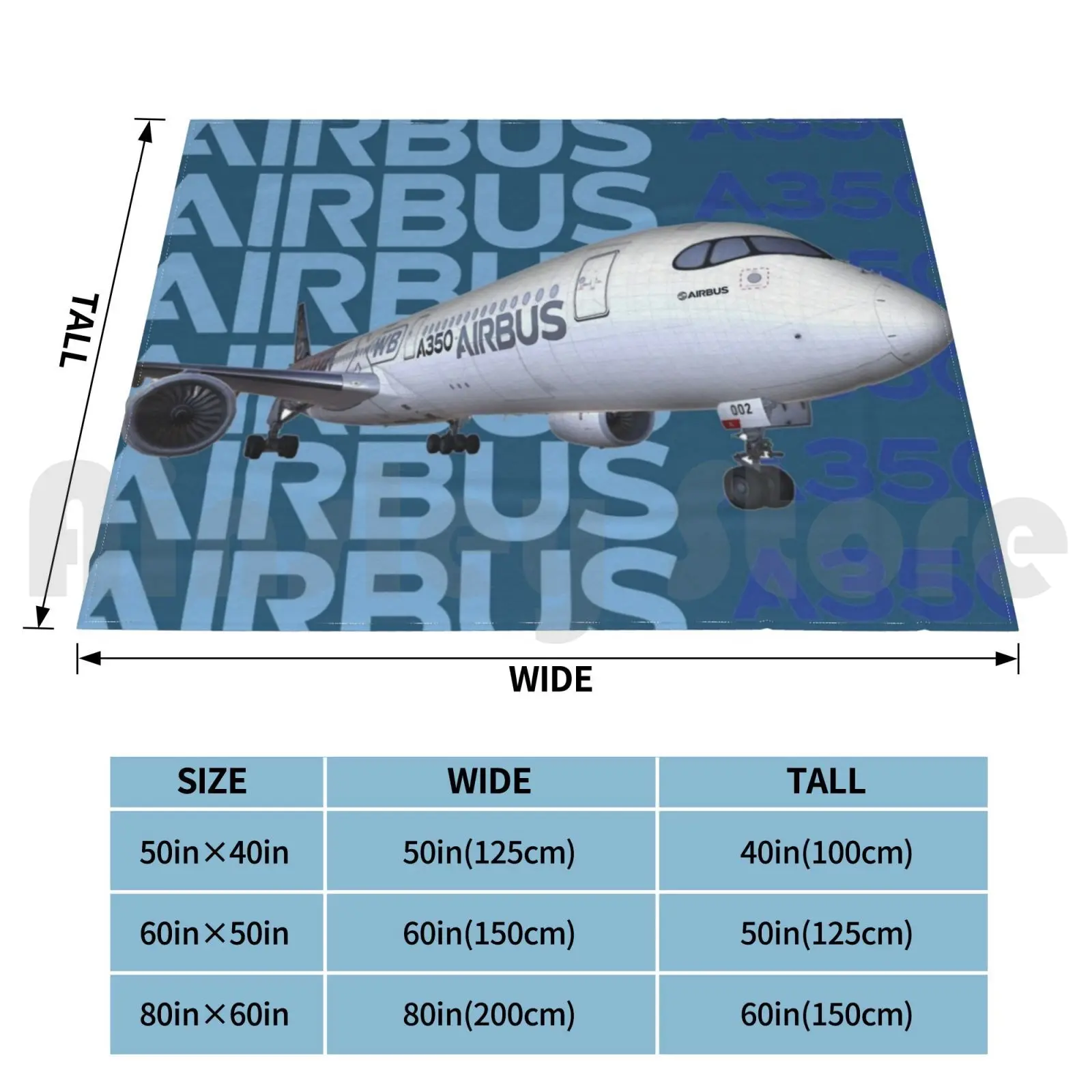 A350 Xwb Prototype Blanket Fashion Custom A350 Xwb Airplane Airbus