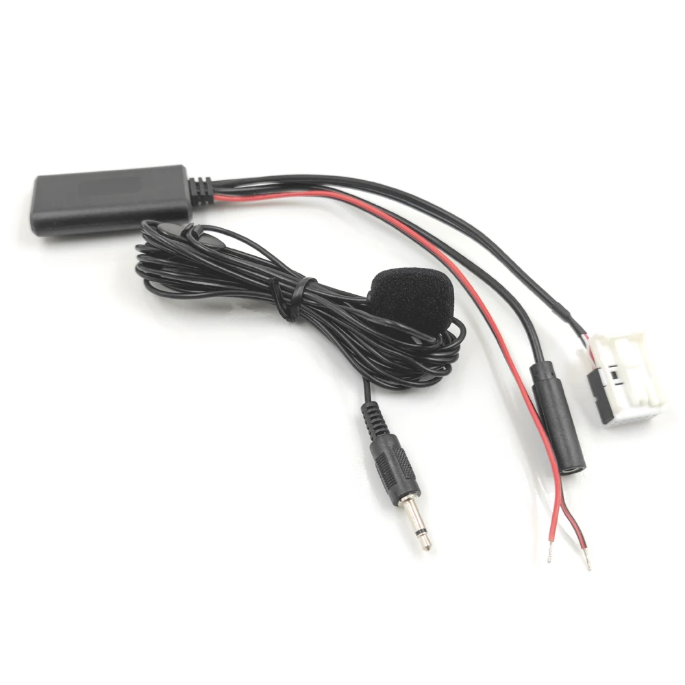 Biurlink 12Pin Wireless Audio IN Bluetooth 5.0 Microphone Aux Cable Adapter For Audi A3 TT A4 S4 A6 A8 A8L 2007-2014 Six-disc CD