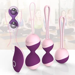 Bolas Kegel vibradoras para mujer, huevo vibrador con Control remoto, ejercicio Vaginal apretado, Ben Wa Geisha, Juguetes sexuales con reducción muscular