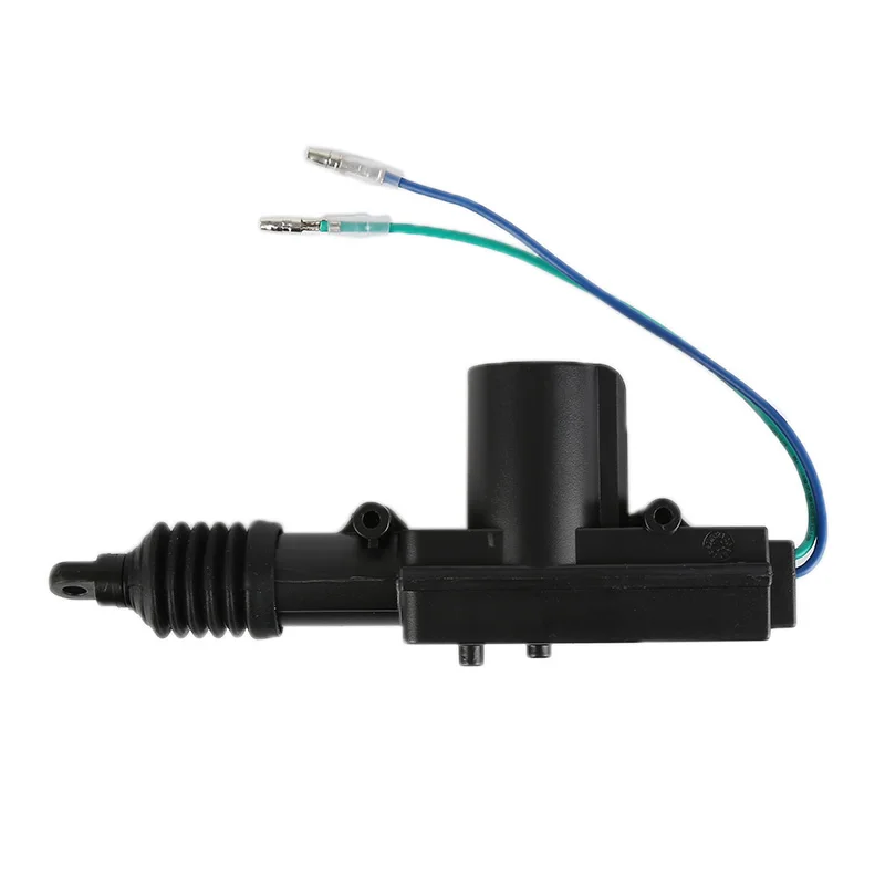 Sistem Alarm Mobil Penguncian Sentral 2 Kawat Daya Otomatis Aktuator Kunci Pintu Kunci Hitam & Perangkat Keras Bagian Eksterior Mobil