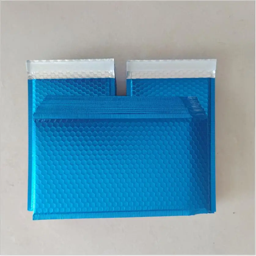 10Pcs Kleine Size Blauw Bubble Envelop Gealuminiseerd Folie Verzending Mailing Zak Voor Sieraden/Kleine Onderdelen/Elektronische Accessoires