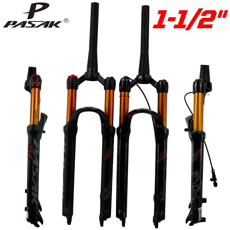 

bicycle air forks bike fron fork26"27.5"29er 1-1/2" MTB mountain suspension fork airresilience oil damping line lock 39.8 centru