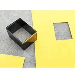 1pc Square/Rectangular with Round Edge Shaped Metal Hole Punch Cutter DIY Leather Paper Craft Die Cutting Hand Hollow Punch Tool