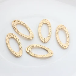 35*17mm 5pcs/lot Zinc Alloy  Oval Porous Twisted Connector Charms Linker For DIY Necklace Earring Jewelry Accessories