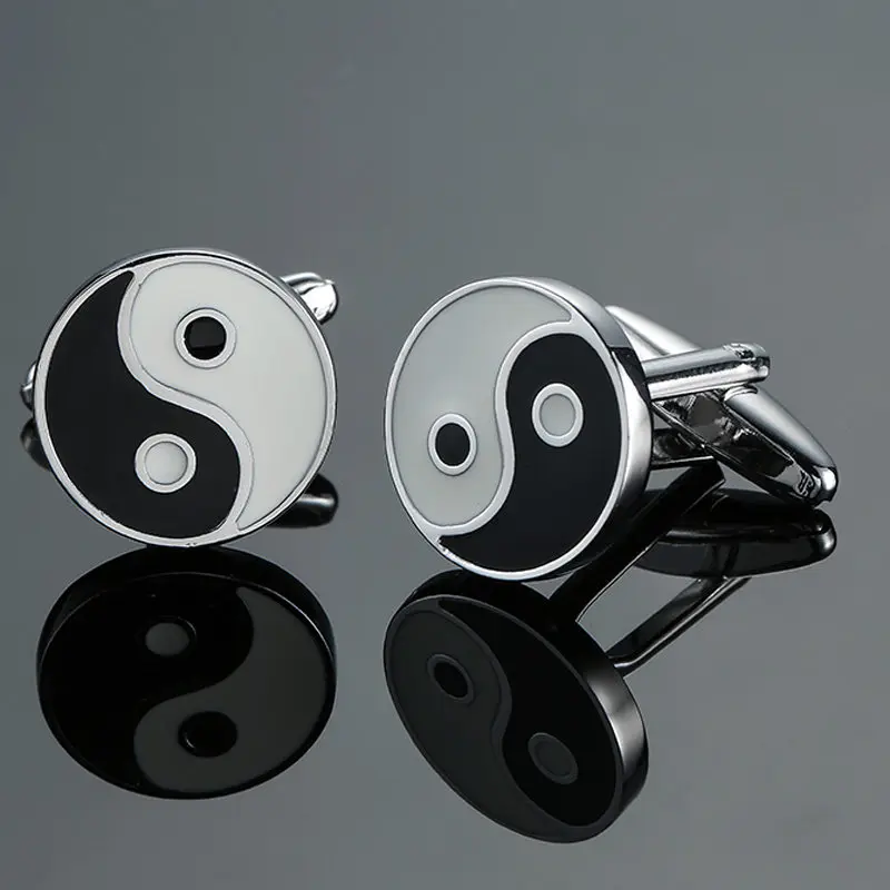 

Taiji Bagua Cufflinks new fashion jewelry fashion shirt metal Cufflinks men's business suit button pin gift