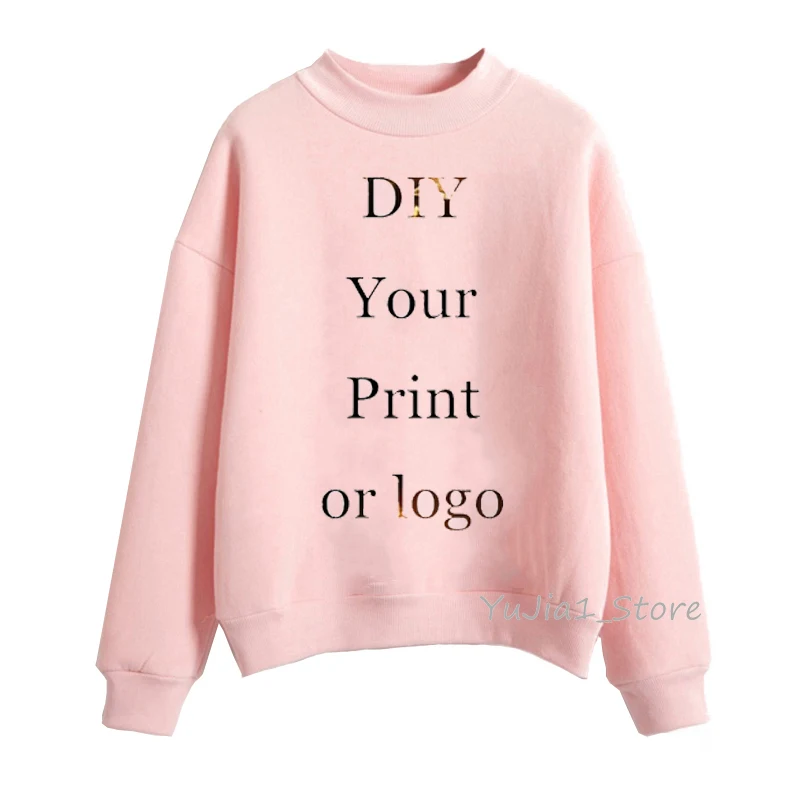 Sudadera Mujer 2021 Custom Hoodies DIY Sweatshirts White Pink Hoodie Warm Customized Hoody Pullover Personalized Sweat femme